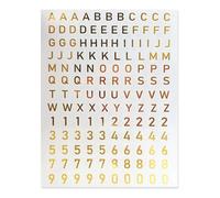 MégaCréa DIY - Stickers chiffres et alphabet transparents dorés 137 pièces