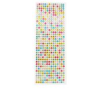 MégaCréa DIY - Stickers strass ronds multicolores 0 6 cm 504 pièces