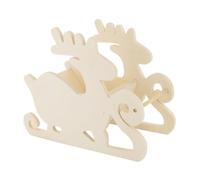 MegaCrea DIY Traineau du Père Noel en Bois avec Rennes 23 cm