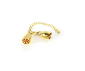 MegaCrea Embout Cloche avec Fermoir Or 8mm