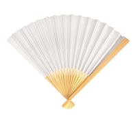 MÉGACRÉA Eventail Papier Blanc 25 cm