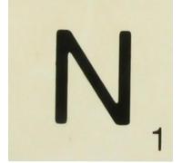 MÉGACRÉA Grande Lettre en Bois façon Scrabble 10 cm Lettre