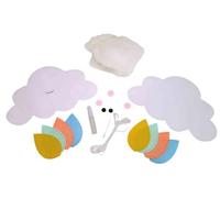 MegaCrea Kit Mobile en feutrine Nuage à coudre 25 x 23 cm