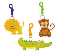 MÉGACRÉA Kit porte-clés mousse pour enfant Savane 3 pièces