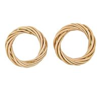 MÉGACRÉA Mini Couronne de Noël en Osier 6 cm 4 pièces