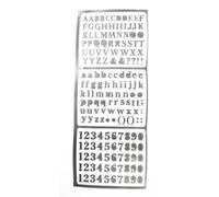 MÉGACRÉA Stickers Alphabet et Chiffres Argenté 1 cm 169 piè