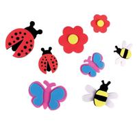 MÉGACRÉA Stickers en Mousse Insectes 3 à 6 cm 18 pièces