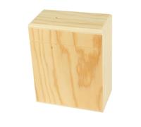 MÉGACRÉA Tirelire en Bois Simple et Efficace 13 x 10,5 x 6