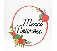 MÉGACRÉA Transfert Textile Merci Nounou 10 x 10 cm