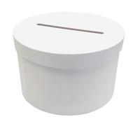 MÉGACRÉA Urne Ronde Carton Blanc 24,5 x 24,5 x 15 cm