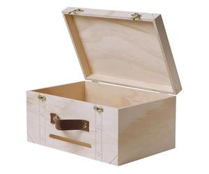 MÉGACRÉA Valisette en Bois 30 x 20 x 15 cm