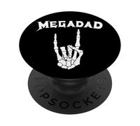 Megadad Squelette Rocker Dad Megadad PopSockets PopGrip Adhésif