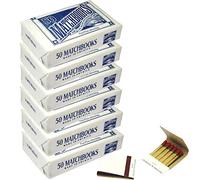 Megadeal 50 Blanc uni à Matchbooks pour mariage d'anniversaire en gros fabriqué en Amérique 6 pack