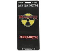 Megadeth Radioactive & Logo, Officially Licensed, Iron-on/Sew-on, Embroidered Patch -3.5'' X 7.875''