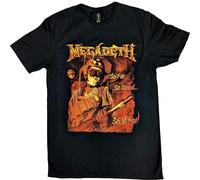 Megadeth - T-shirt homme/femme unie RO4743 (S) (Noir)