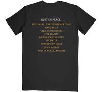 Megadeth T Shirt Rust in Peace Tracklist Band Logo Nouveau Officiel Noir Size L