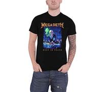 Megadeth T Shirt Rust in Peace Tracklist Band Logo Nouveau Officiel Noir Size M
