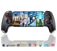 Megadream Manette de jeu Bluetooth pour iPhone/Android/Switch | Streaming pour PC / PS4 / PS5 / Xbox, joysticks et gâchettes à effet Hall, Cloud Gaming, Fonction Turbo, Macro, Noire