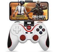 Megadream Manette de Jeu Mobile pour Android 6.0+, Sans Fil Manette pour PUBG & Fortnite, Key Mapping, Compatible avec Samsung, Xiaomi, Motorola, Google - Blanc, Pas pour iOS