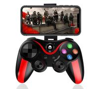 Megadream MFi Manette de jeu sans fil Bluetooth pour iOS/Android, iPhone 15 14 13/Mini/Pro Max/12/11, pour Samsung Galaxy, Nokia, OPPO, Google, Direct Play Rouge