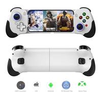Megadream USB C Mobile Gaming Controller pour iPhone 15/16 Series & Android, PS Remote Player Gamepad pour PS5/PS4/Xbox/PC,Cloud Gaming Joystick,Hall Joysticks/Hall Trigger,COD,PUBG (blanc)