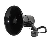 Megáfono, Bullhorn, Megaphone de mano portátil, altavoz de altavoz portátil de potencia de 50W, altavoz grabable gran volumen, guía al aire libre Bullhorn, para animadoras(Black,Without battery)