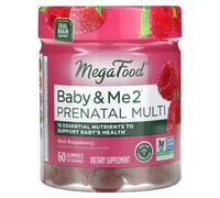 MegaFood, Bébé et Moi 2, Multivitamines Prénatales, Framboise Rouge, 60 Gommes