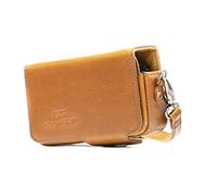 MegaGear Etui en cuir avec boucle de ceinture pour Sony DSC-RX100M V, Sony DSC-RX100M II, Sony DSC-RX100M III, RX100 IV - Brun clair