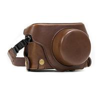 MegaGear Etui souple en Cuir pour, Housse pour Panasonic LUMIX LX100, DMC-LX100 Camera (Marron Foncé)
