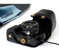 Megagear Etui Souple En Cuir Pour, Housse Pour Sony Alpha A6000 Avec 16-50mm Noir