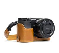 MegaGear Ever Ready Demi-étui en Cuir pour Appareil Photo Sony Alpha A6300, A6000