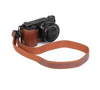 MegaGear Ever Ready Demi-étui en Cuir véritable Compatible avec Sony ZV-E10 Marron
