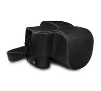 MegaGear Ever Ready - Étui de Protection en Cuir avec Bandoulière Compatible avec Leica V-Lux 5, Panasonic Lumix DC-FZ1000 II