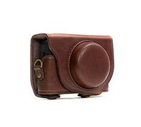 MegaGear Ever Ready - Étui de Protection en Cuir avec Bandoulière Compatible avec Sony Cyber-Shot DSC-RX100 VI, DSC-RX100 V, DSC-RX100 IV, DSC-RX100 III