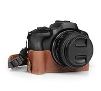 MegaGear Ever Ready Étui pour Appareil Photo en Cuir véritable Compatible avec Canon EOS R100