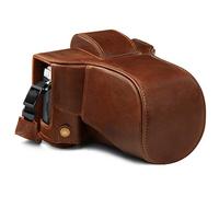 MegaGear Ever Ready MG1863 Étui en Cuir véritable pour Appareil Photo Olympus Om-D E-M5 Mark III 14-150 mm Marron