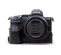 MegaGear Ever Ready MG1944 Demi-étui en Cuir véritable pour Appareil Photo Nikon Z5 Noir