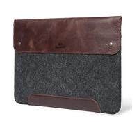 MegaGear Housse en Cuir Véritable et Polaire Compatible avec MacBook Pro 14 (M5, M4, M3, M2, M1) & MacBook Air 13.6, 13 (M5, M3, M2, M1) - (Marron) 13-14 Pouces, 2020-2026