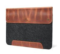 MegaGear Housse en Cuir Véritable et Polaire Compatible avec MacBook Pro 14 (M5, M4, M3, M2, M1) & MacBook Air 13.6, 13 (M5, M3, M2, M1) - (Camel) 13-14 Pouces, 2020-2026