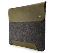 MegaGear Housse MacBook en Cuir Véritable et Polaire pour MacBook Pro et MacBook Air - 16 Pouces - 15 Pouces - 15,5 Pouces (M4, M3, M2, M2, M1, Pro & Max) Modèles 2020 à 2024