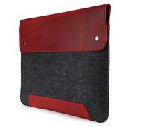 MegaGear Housse MacBook en Cuir Véritable et Polaire pour MacBook Pro et MacBook Air - 16 Pouces - 15 Pouces - 15,5 Pouces (M4, M3, M2, M2, M1, Pro & Max) Modèles 2020 à 2024