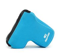 MegaGear MG1011 Étui avec Mousqueton en Néoprène pour Appareil Photo Sony Alpha A6400, A6500 (jusqu'à 16-70mm lentille) Bleu