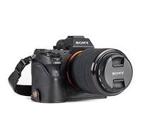 MegaGear MG1123 Etui avec Bandoulière/Accès Batterie en Cuir pour Appareil Photo Sony Alpha A7S II/A7R II/A7 II Noir