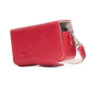 MegaGear MG1208 Sony Cyber-Shot DSC-HX99, DSC-HX95, DSC-HX90V, DSC-HX80, DSC-WX500 Étui de Protection en Cuir avec Bandoulière - Rouge