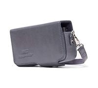 MegaGear MG1209 Sony Cyber-Shot DSC-HX99, DSC-HX95, DSC-HX90V, DSC-HX80, DSC-WX500 Étui de Protection en Cuir avec Bandoulière - Gris