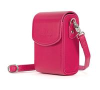 MegaGear MG1253 Canon PowerShot S120, Sony Cyber-shot DSC-RX100V, DSC-RX100IV, DSC-RX100III, DSC-RX100II Étui de Protection en Cuir avec Bandoulière - Rose