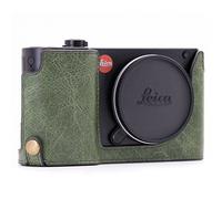 MegaGear MG1285 Etui avec Bandoulière/Accès Batterie en Cuir pour Appareil Photo Leica TL2/TL Vert