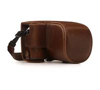 MegaGear MG1452 Étui de Protection en Cuir avec Bandoulière Marron Foncé