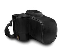 MegaGear MG1535 Nikon D3500 Ever Ready - Étui de Protection en Cuir avec Bandoulière - Noir