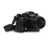 MegaGear MG1552 Ever Ready Demi Étui en Cuir Véritable avec Bandoulière pour Fujifilm X-T3 - Noir